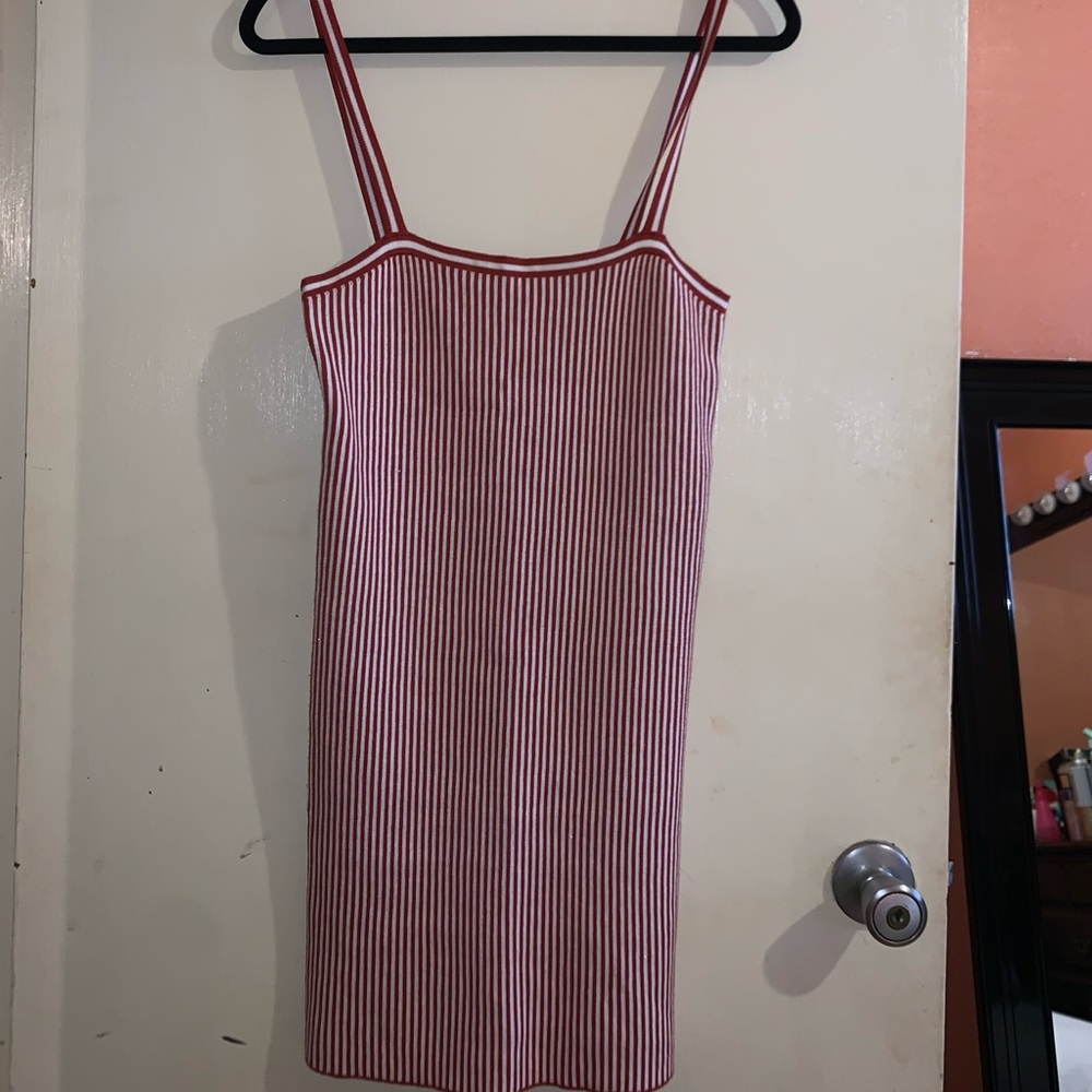 Mini ribbed dress